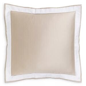 Frette Flying Sateen Euro Sham Pillow Cover Sand/White NWT